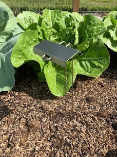Collector Series A-Style marker in a garden
