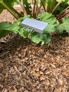 Garden Series E-Style marker in a garden