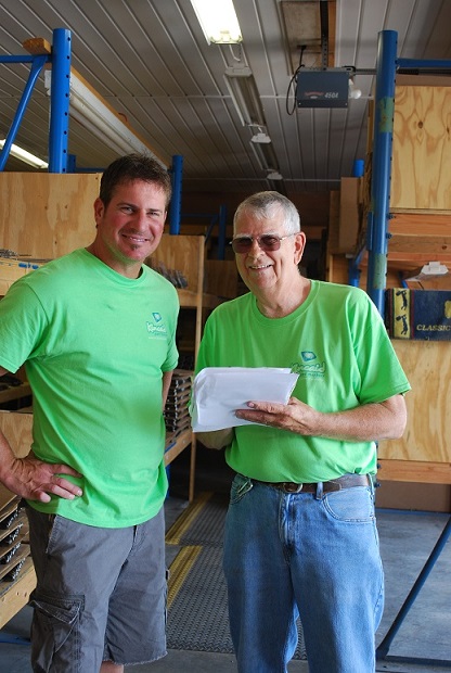 Jeff and Gary Kincaid in the Kincaid workshop
