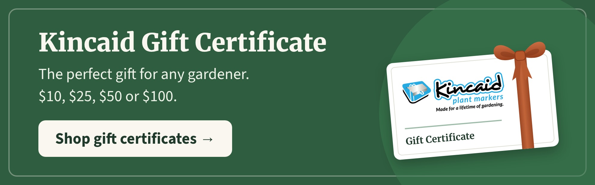 Kincaid Gift Certificate